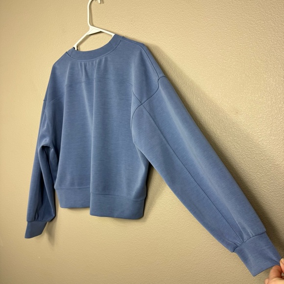 Lululemon Perfectly Oversized Crop Crew modal Crewneck Softstreme Soft Denim B - Picture 14 of 15